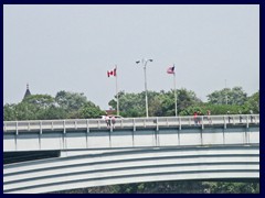 Niagara Falls 66 - Rainbow Bridge with American and Canadian flags